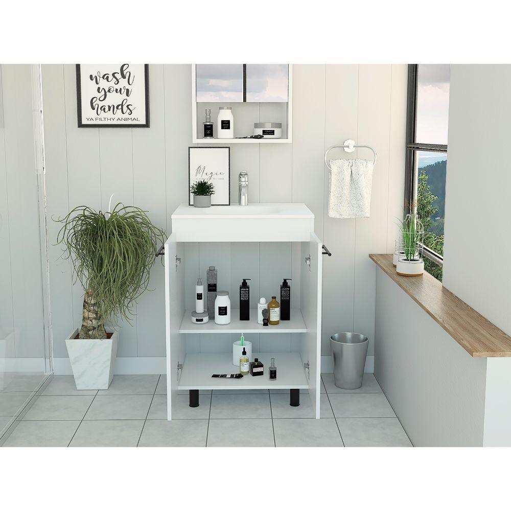 Mueble Lavamanos Anney color Blanco Nevado para Baño.