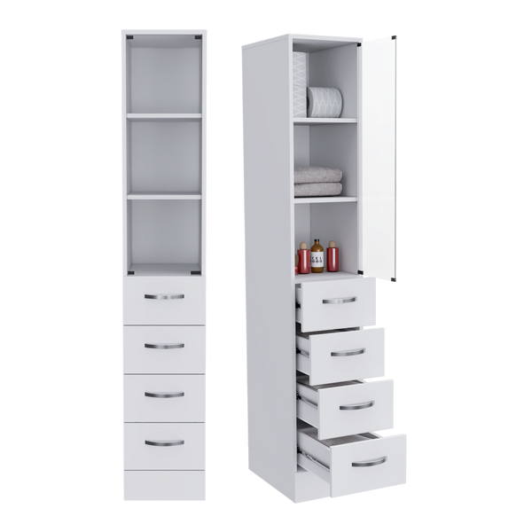 Organizador de Baño Picasso, Blanco, con Cuatro Cajones Deslizables ZF X2