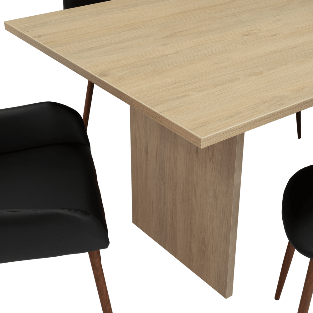 Combo Comedor Demby, Beige, Wengue y Café Claro, Incluye Comedor y 6 Sillas - VIRTUAL MUEBLES