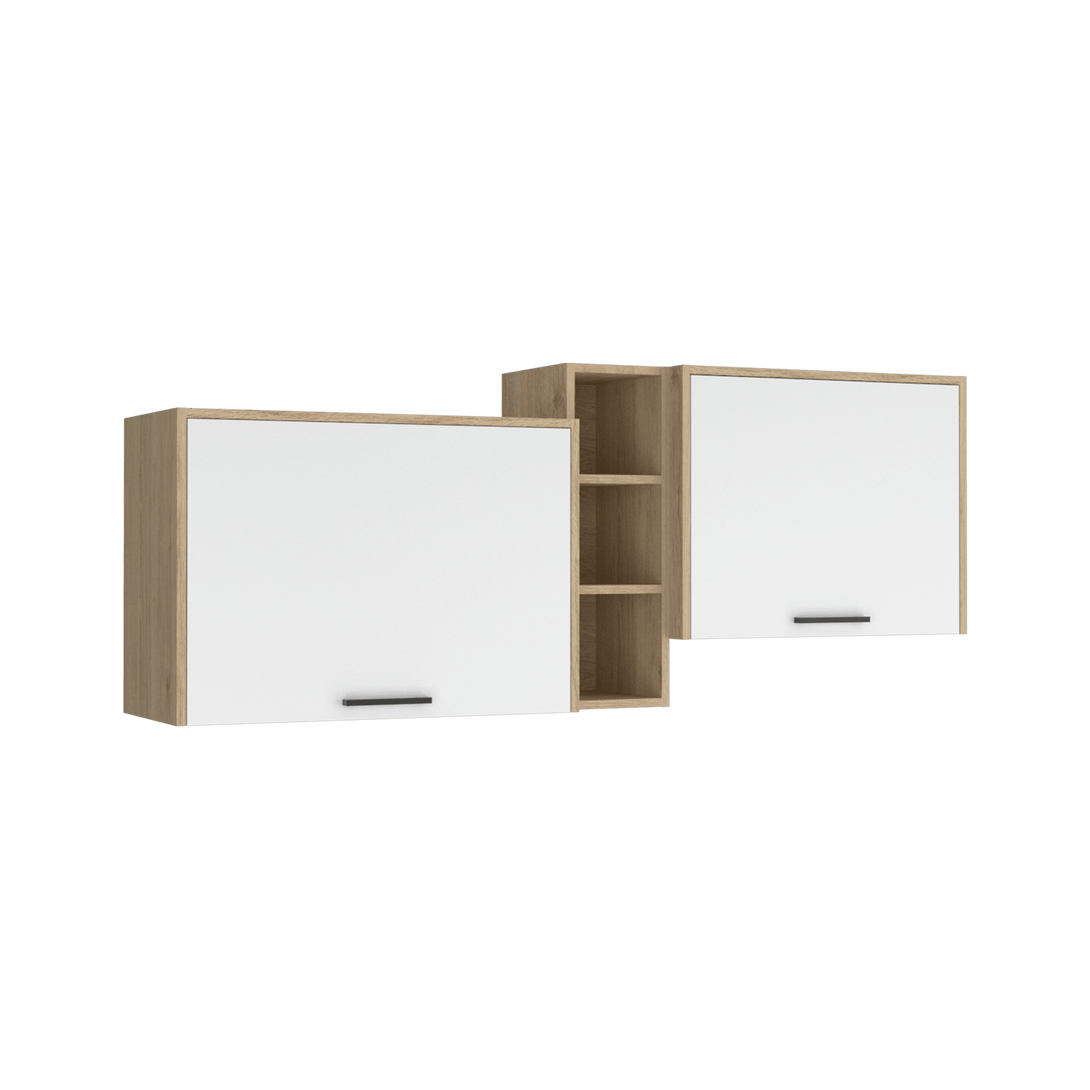 Gabinete Superior Galapa color Beige y Blanco para Cocina.