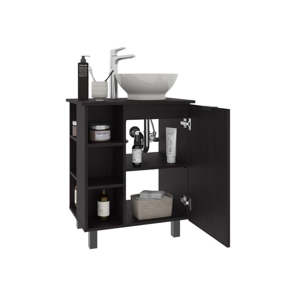 Mueble Para Lavamanos Alegra, Wengue, Incluye Lavamanos Vessel Sabina ZF