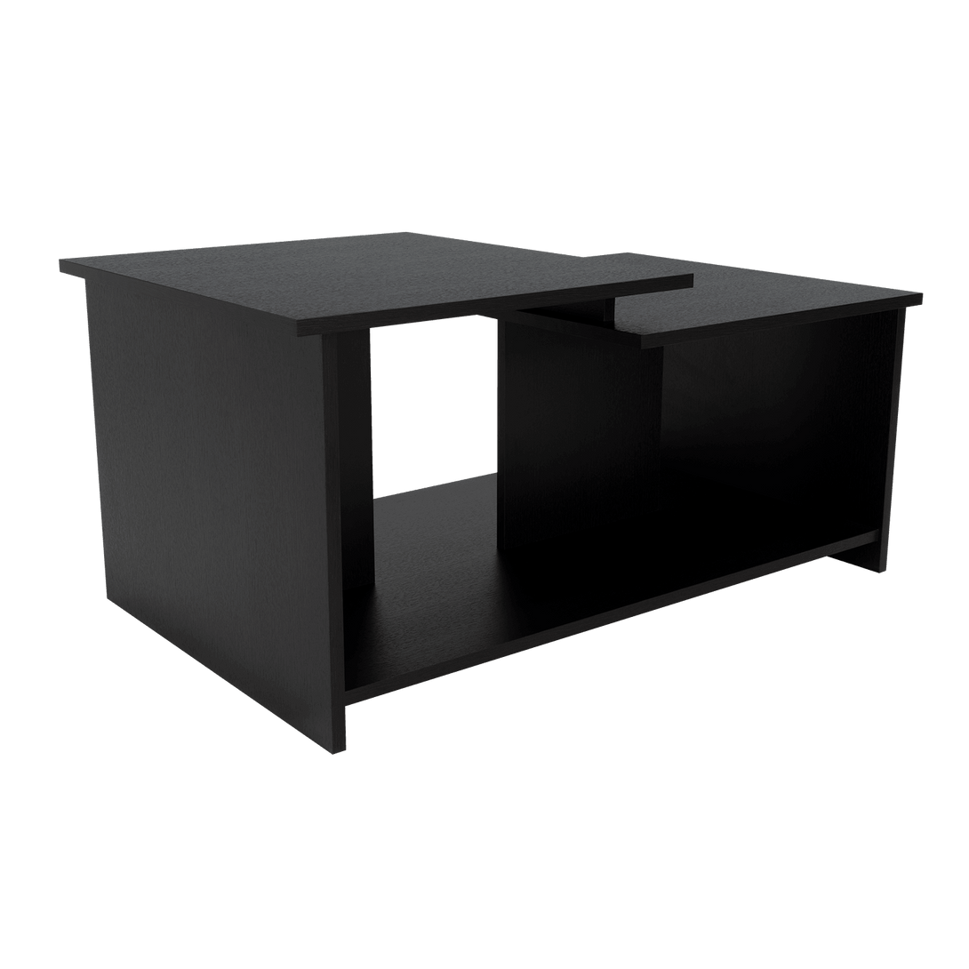 Mesa de Centro Thiny, Wengue, con Variedad de Entrepaños - VIRTUAL MUEBLES