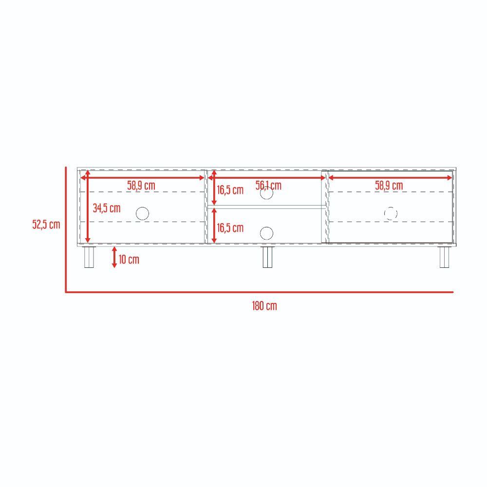 Mesa para TV Tunez, Macadamia, Para Televisor Hasta 70 Pulgadas ZF - VIRTUAL MUEBLES