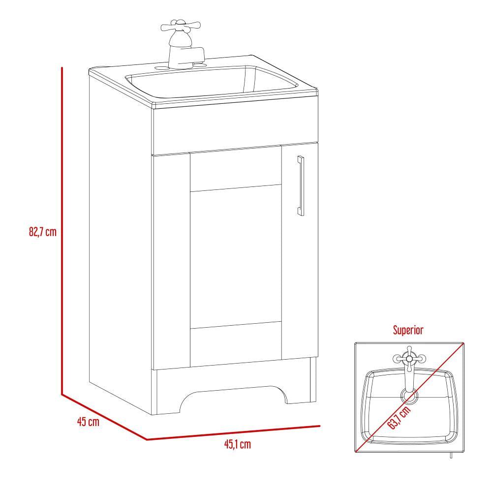 Mueble Lavamanos Apolis color Miel Para Baño.