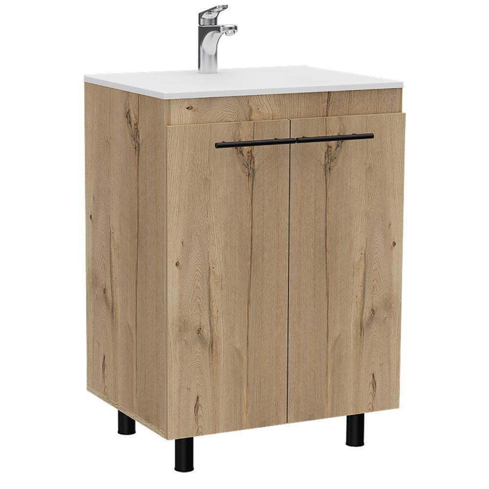 Mueble Lavamanos Anney color Café claro para Baño.