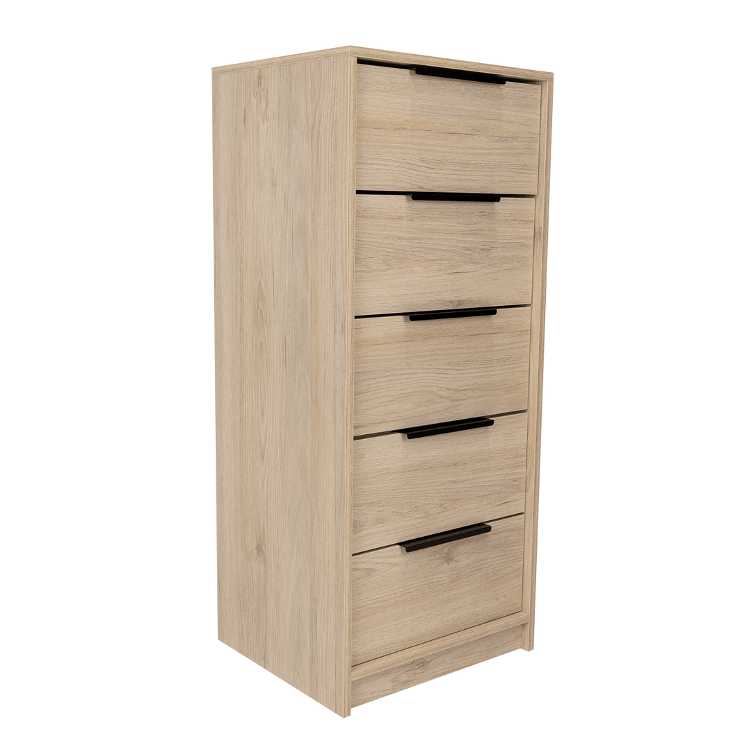 Organizador Wesley, Beige y Blanco, con Cinco Cajones - VIRTUAL MUEBLES