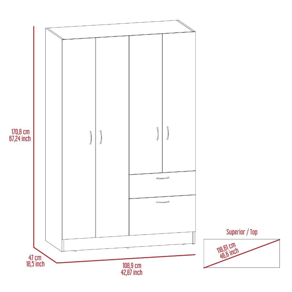 Combo Para Habitación Prakas Incluye Cama y Closet.