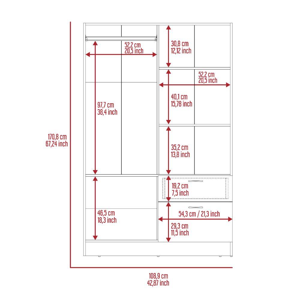 Combo Para Habitación Prakas Incluye Cama y Closet.