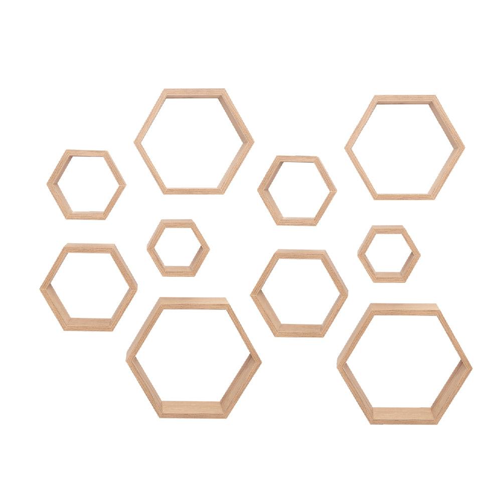 Set de Repisas Hexagonales Grace, Beige, X10 Unidades - VIRTUAL MUEBLES