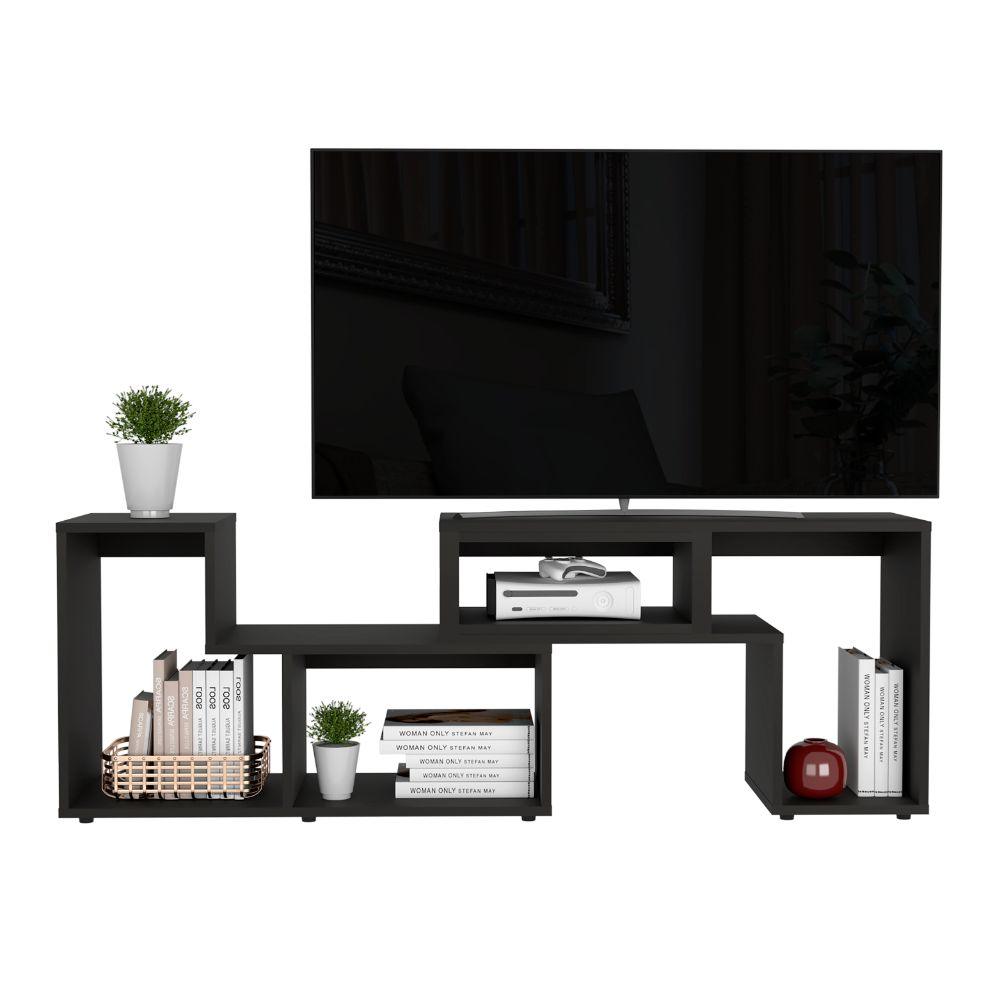 Combo para Sala, Ascher, Incluye Biblioteca, Mesa de Centro y Mesa para TV, Wengue y Blanco - VIRTUAL MUEBLES