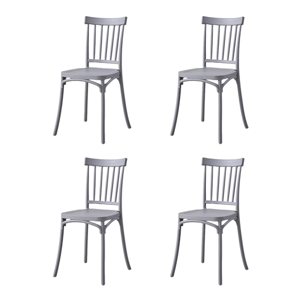 Silla Claus, Color Gris Oscuro, Con espaldar y diseño minimalista X4