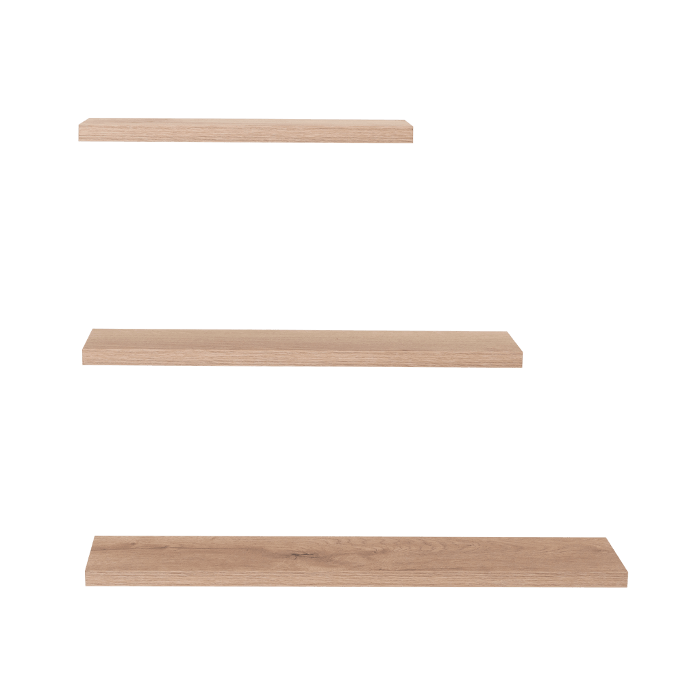 Set de Repisas Flotantes Ballucci, Beige, X3 Unidades - VIRTUAL MUEBLES