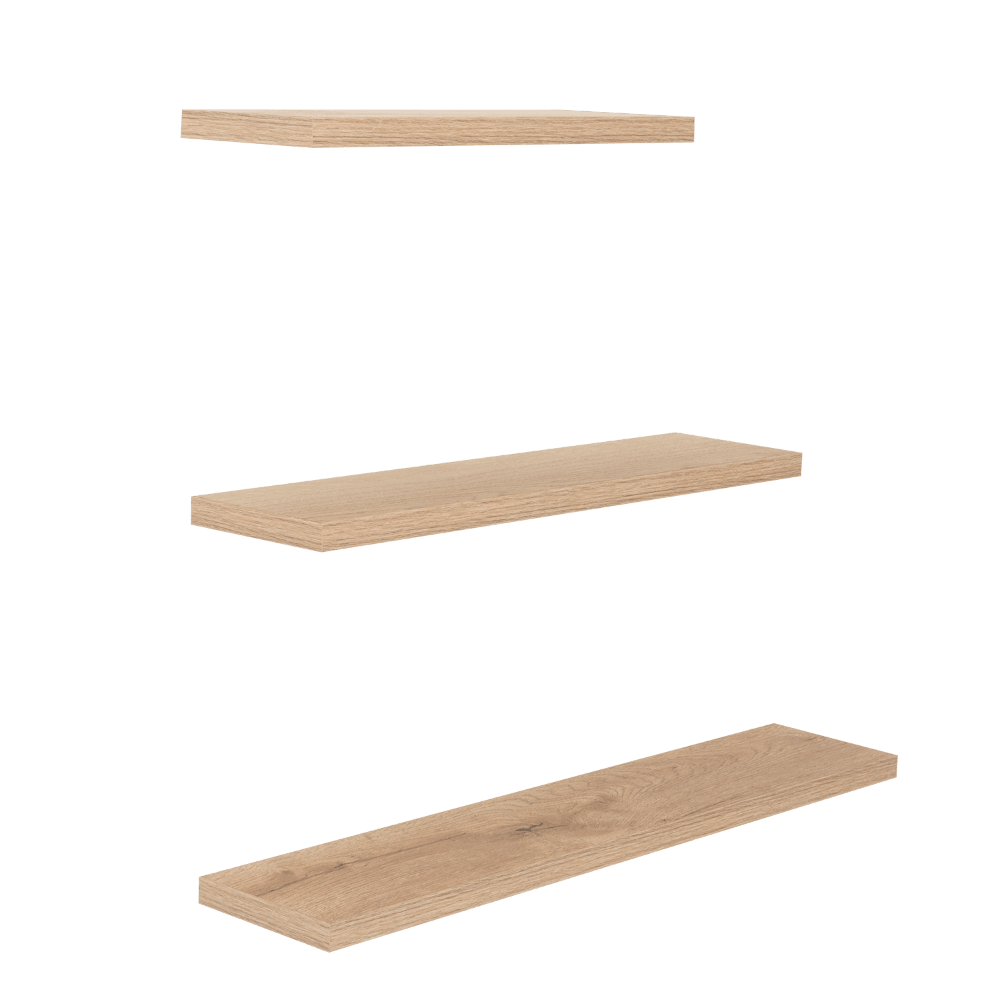 Set de Repisas Flotantes Ballucci, Beige, X3 Unidades - VIRTUAL MUEBLES