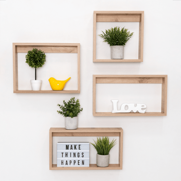 Set de Repisas Rectangulares Utah, Beige, X8 Unidades - VIRTUAL MUEBLES