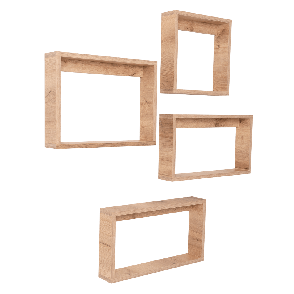 Set de Repisas Rectangulares Utah, Beige, X 4 Unidades - VIRTUAL MUEBLES