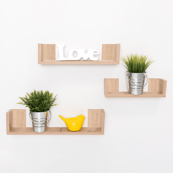 Set de Repisas en U Eva, Beige, X6 Unidades - VIRTUAL MUEBLES