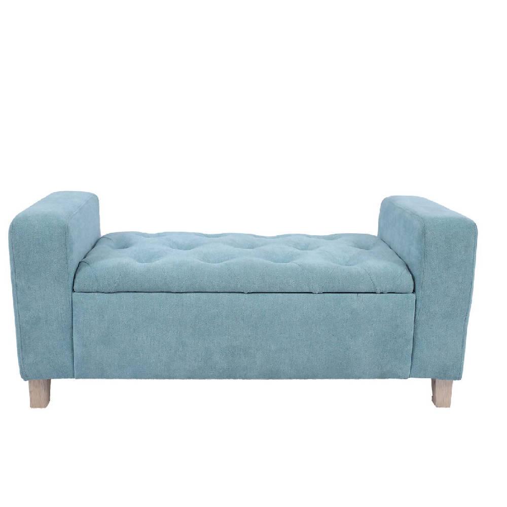 Banqueta Baul Puff Valentina DKO Verde Menta - VIRTUAL MUEBLES