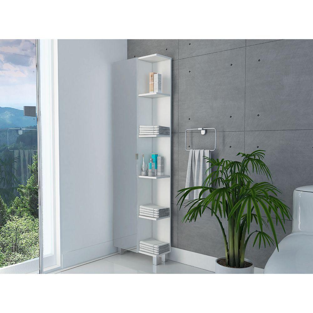 Mueble Esquinero Zendaya color Blanco nevado para Baño.