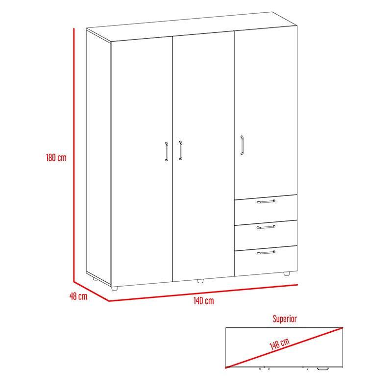 Closet Tini color Wengue para Habitación.