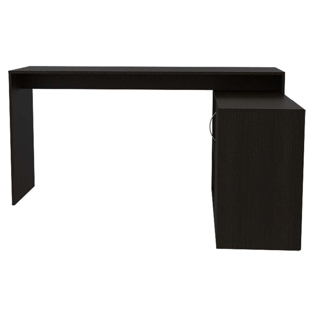 Combo para Oficina, Preto, incluye Escritorio y Silla de Escritorio, Wengue - VIRTUAL MUEBLES