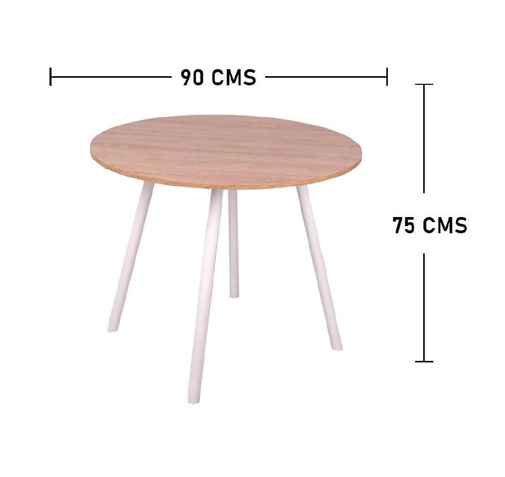 Combo Comedor Redondo DKO Blanco - Vienes - VIRTUAL MUEBLES