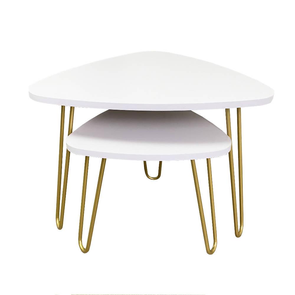 Set De Mesas Nao Shine DKO Blanco - VIRTUAL MUEBLES