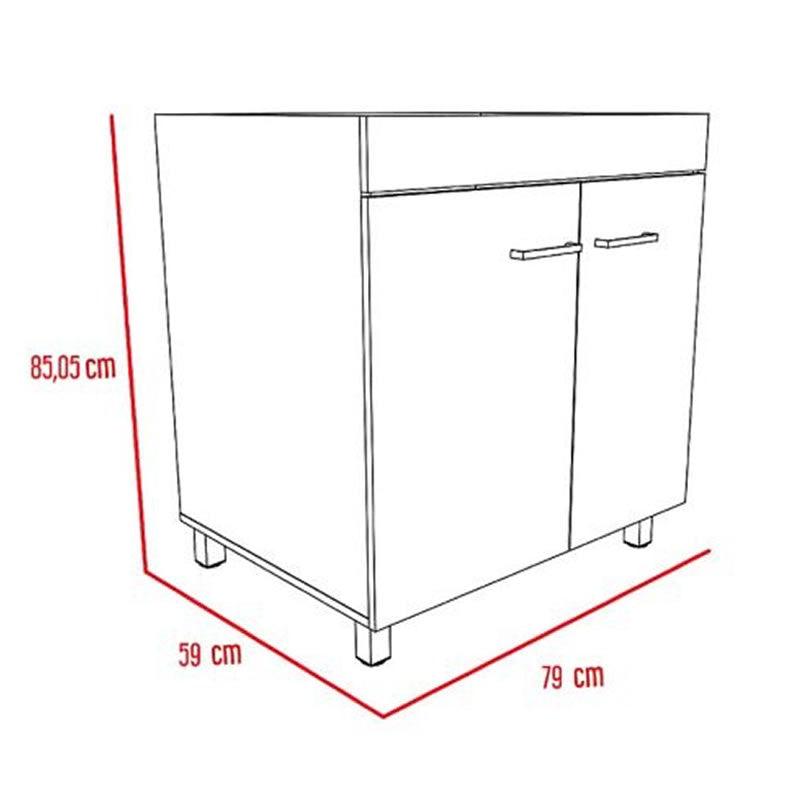 Mueble Lavadero Minox color Blanco para Cocina.