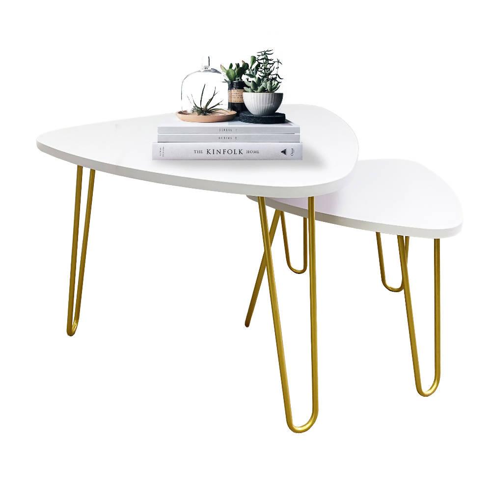 Set De Mesas Nao Shine DKO Blanco - VIRTUAL MUEBLES